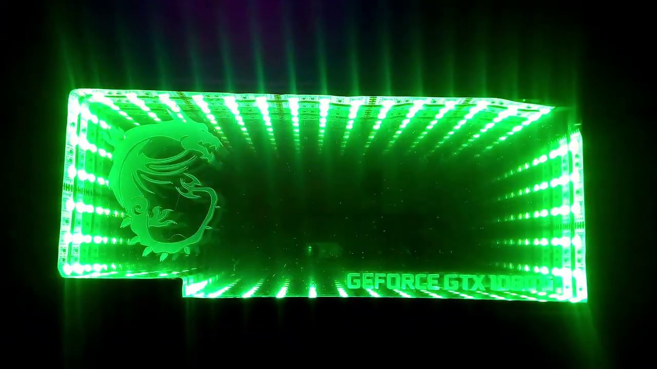 Custom Infinity Mirror GPU backplate YouTube