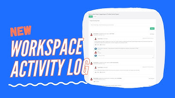 New Workspace Activity Log!