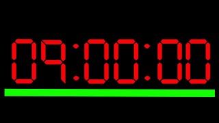 Nine Hour Timer with Alarm - 9 Hours Countdown Clock - 9:00 Digital Alarm Clock