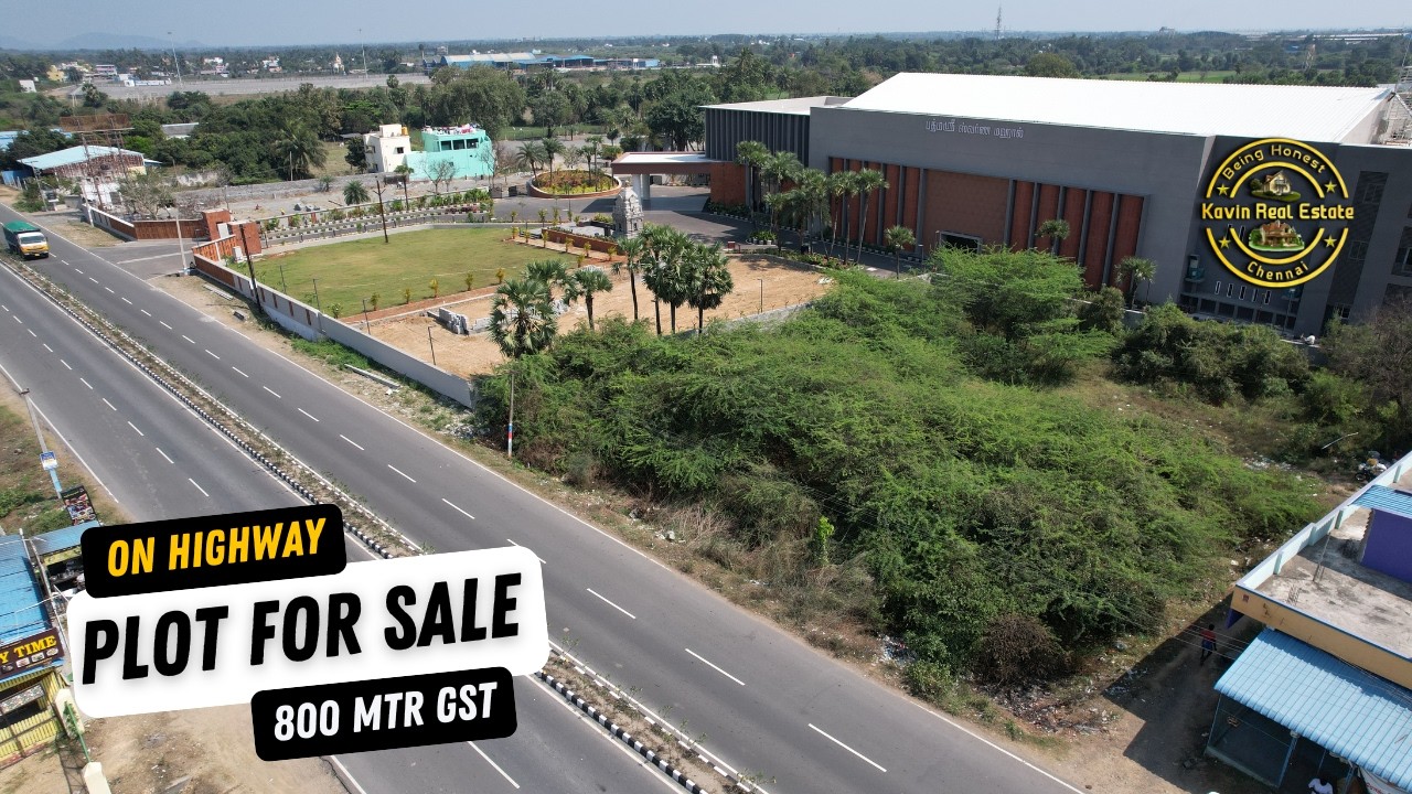 ID 2597 A - Commercial Plot for sale on GST - Uthiramerur SH || Mamandur | Patta || Prime Location |