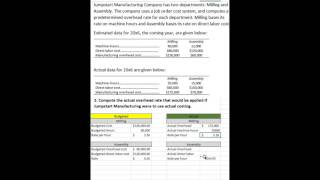 Normal vs Actual Costing requirement 2   fixed