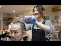 【理容女子】これが床屋のマッサージ