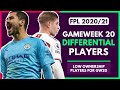 FPL GW20 TRANSFER TIPS! | BEST DIFFERENTIALS | Low Ownership Players Fantasy Premier League 2020-21