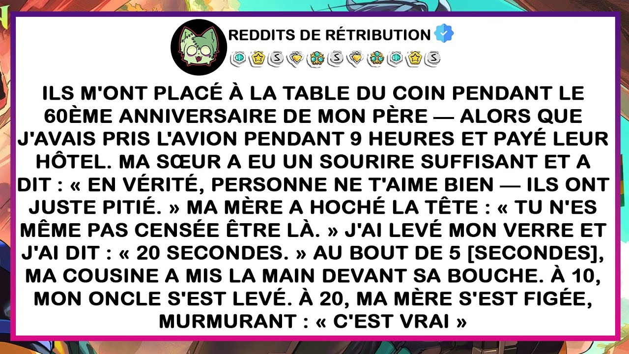 Ils M'ont Assis À La Table Du Coin Pendant L'anniversaire De Mon Père — Après Que J'aie Fait 9 Heure
