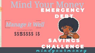 My EMERGENCY FUND DEBT and 10 GRAND SAVINGS CHALLENGE TRACKER IN EXCEL
