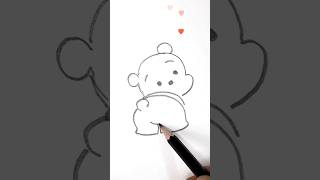 Cute Winnie the Pooh Drawing #cutedrawing #easydrawing #shorts