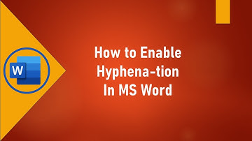 How to enable hyphenation in MS office word