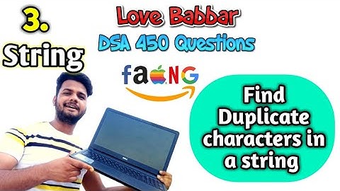 Find duplicate characters in a string | love babbar dsa string solution | leetcode solutions