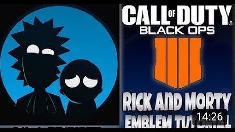 CALL OF DUTY BLACK OPS 4 - Rick and Morty - easy emblem tutorial