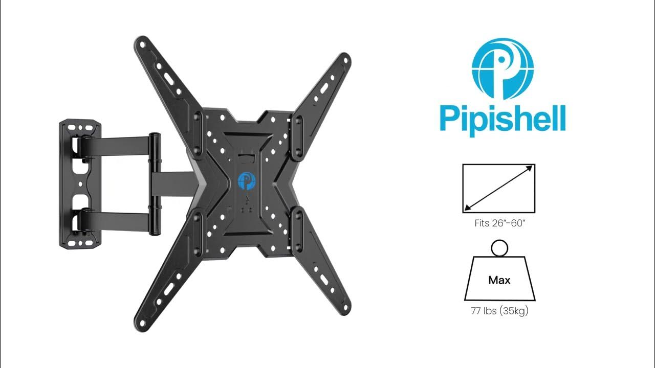 How to Install the Pipishell PIMF11 Full Motion TV Wall Mount ? YouTube