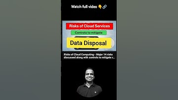 Data Disposal Risk in Cloud Services and Measures to mitigate 🔥 Explained in #shorts - 178 💥