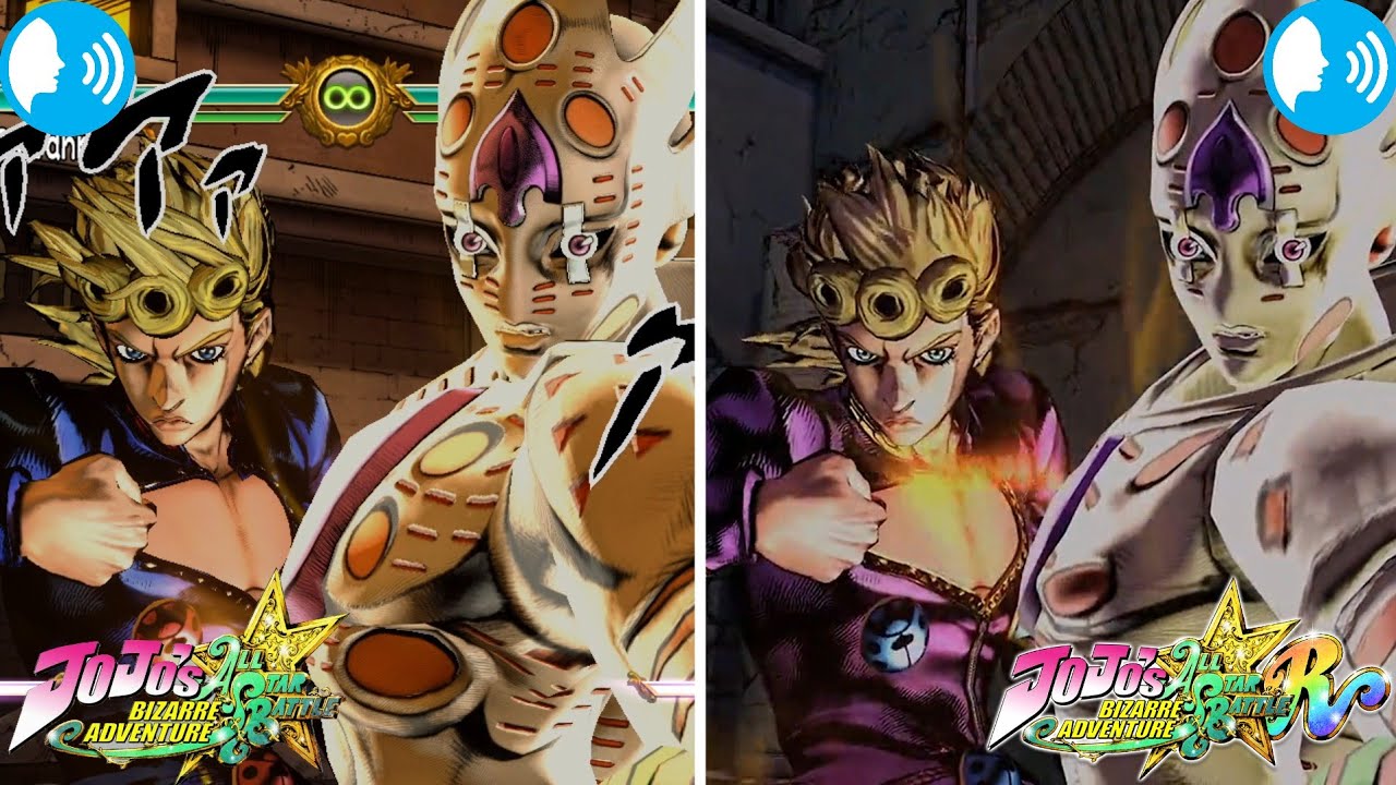 Giorno Giovannas Old Voice VS New Voice Comparison-JoJo's Bizarre Adventure All Star Battle R