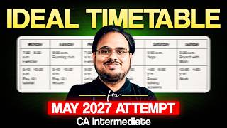 Ranker's Secret : Ideal Time Table for CA Inter May 2027 l CA Kishan Kumar