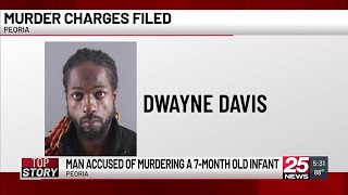 Peoria man arrested on murder charges after 7-month-old found dead
