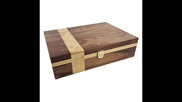 Tasmanian Blackwood Document Box with Huon Pine Inlay | Bruces Boxes | BS106BHP
