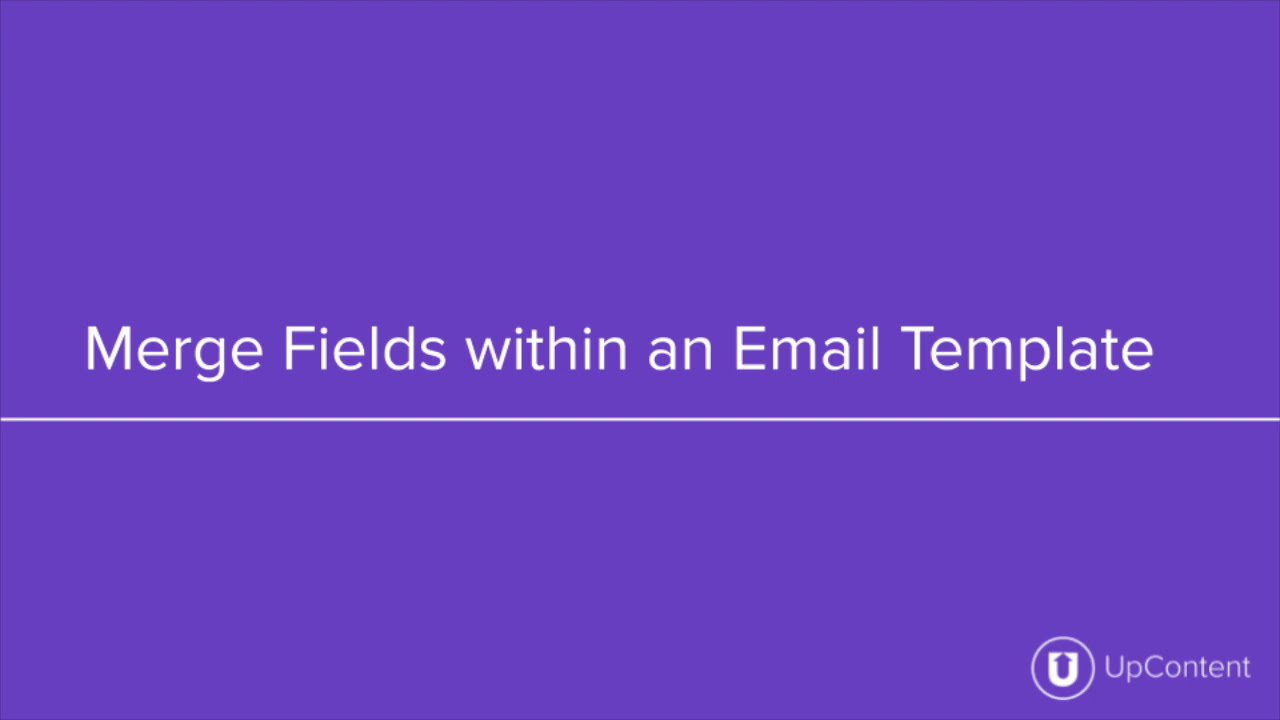 Merge Fields on your Custom HTML Email Template - YouTube
