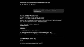 NEET Smart Study Notes & Tests with AI Support | Complete Physics Preparation | SwetaxAI