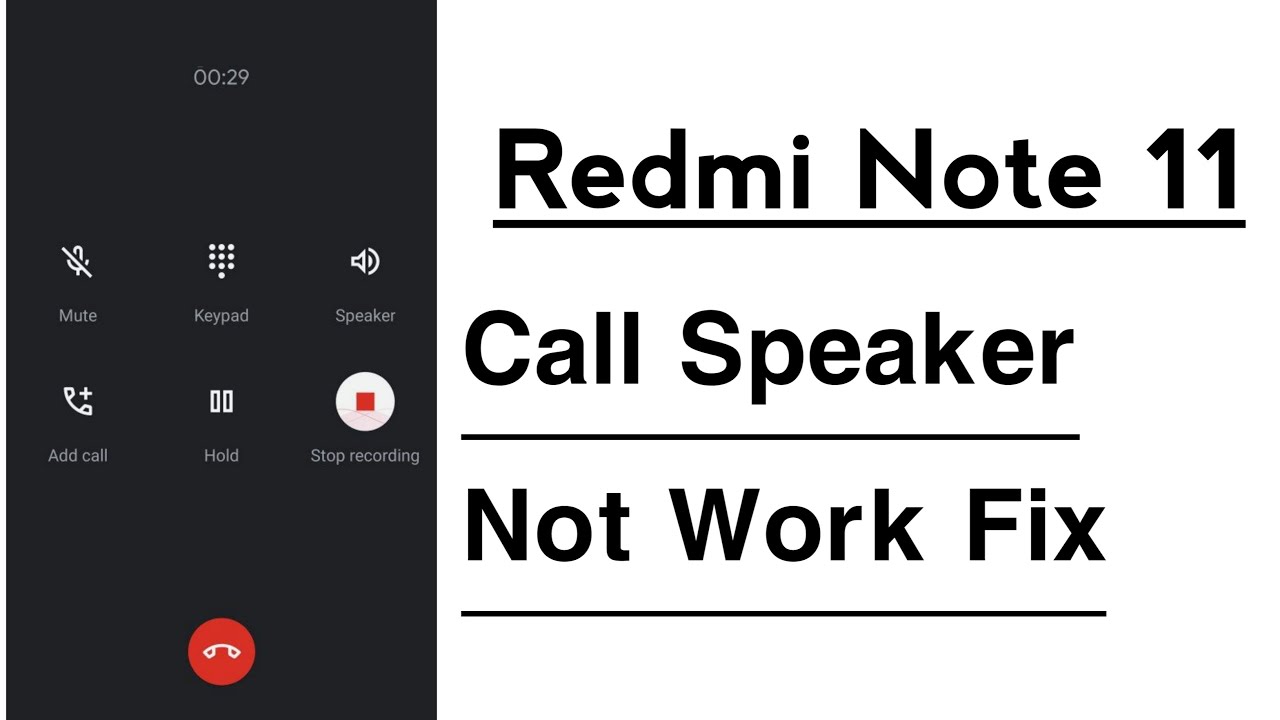 Redmi Note 11 Call Speaker Not Working Problem Solve - YouTube