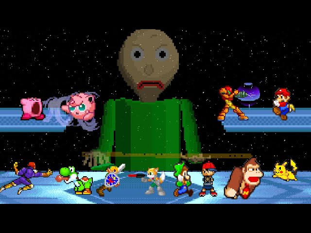 Baldi Basics VS Super Smash Bros (Animation) class=