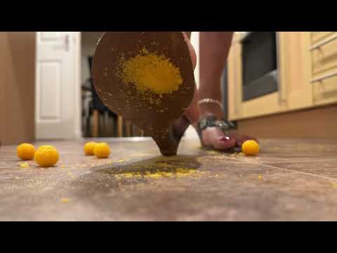 Giantess Food Crush Grind Crush Fetish Walkover Grey Sandals Part 3 #asmr #india #crushing #crush