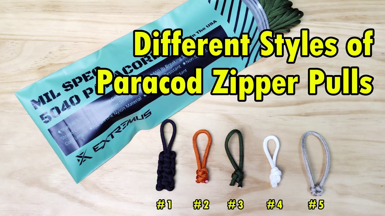 ►Paracord Zipper Pull Knots  How To Make 4 Different Paracord Zipper Pull Knots!