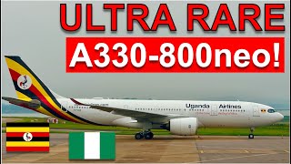 UGANDA AIRLINES BUSINESSS CLASS on the RARE A330-800 Across Africa!
