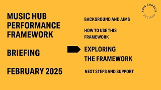 Music Hubs Performance Framework briefing - Part 3: Exploring the Framework