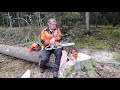 A man and his chainsaw  stihl ms 361c ii