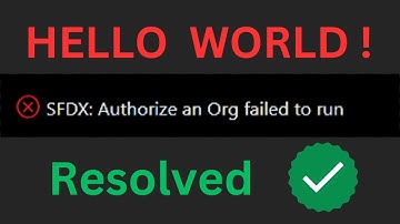 SFDX Authorize an Org failed to run | Hello World ! | LWC