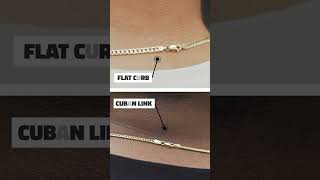 Comparing Our Flat Curb and Cuban Gold Chains #shorts #saintsgold #goldchains #gold
