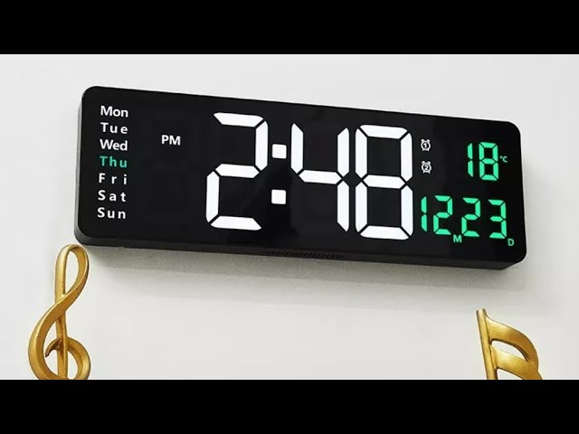 Extra Large 5 Number LED Wall Clock with Countdown Timer Full