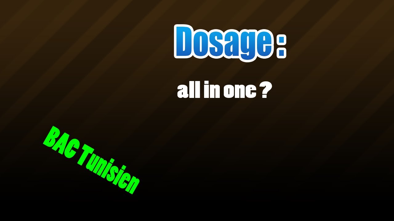 dosage: all in one