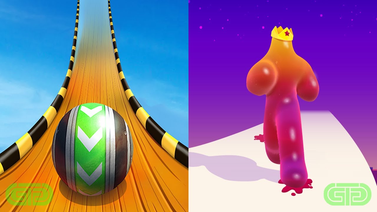 Sky Rolling Ball 3D Vs Blob Runner 3D Android iOS Mobile Gameplay Walkthrough 190302