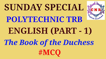 Polytechnic TRB English Unit - 1 MCQs (Sunday Special)