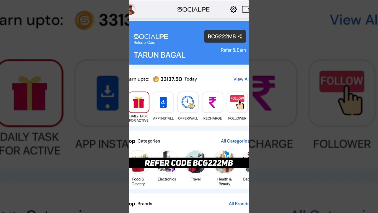 SocialPe App Refe Code | Social Pe Apps Referral Code | SocialPe Earning Application