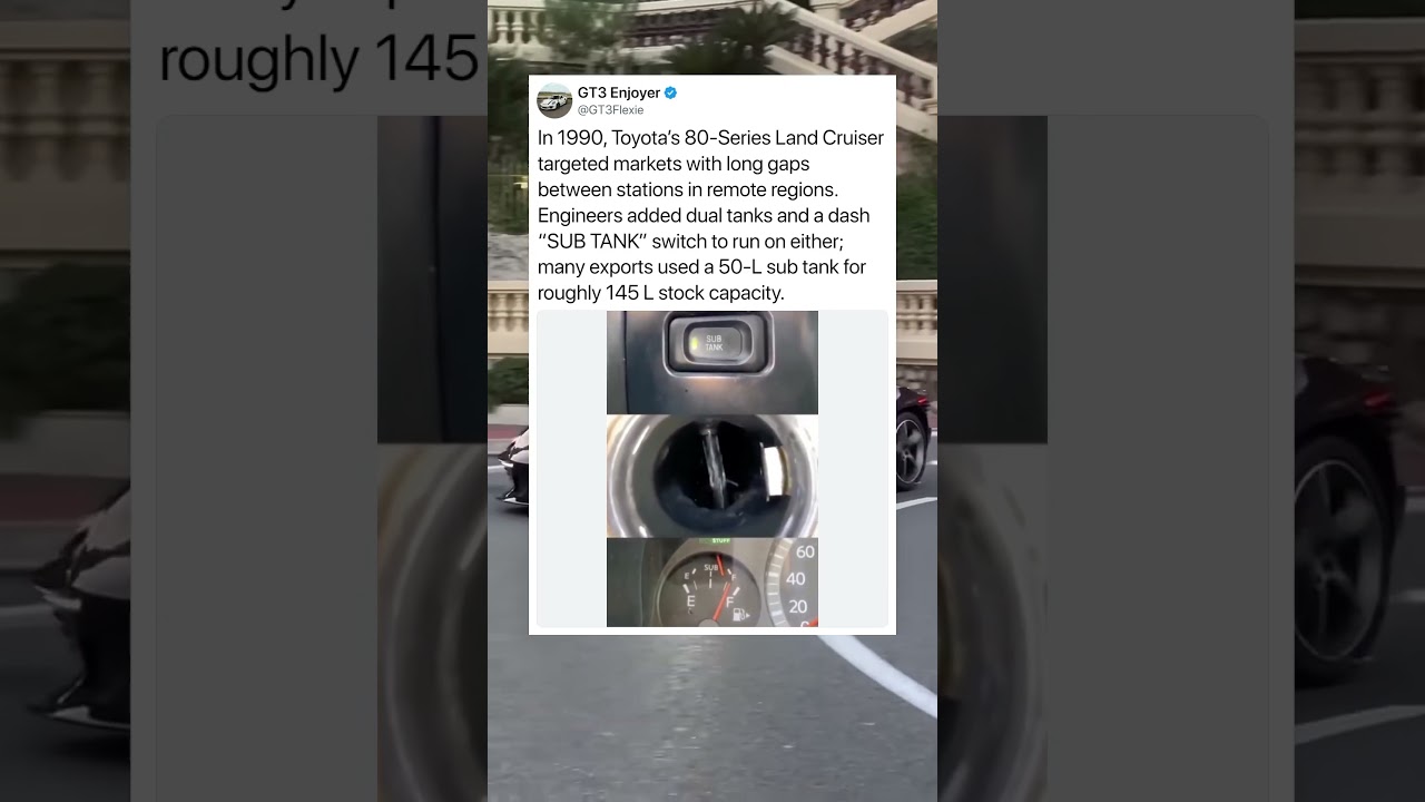 In 1990, Toyota’s 80-Series Land Cruiser added Dual Tanks and a dash "SUB TANK".