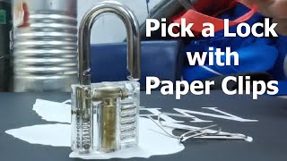 how to pick a lock with paperclip - สะเดาะกุญแจ ด้วยคลิปหนีบกระดาษ