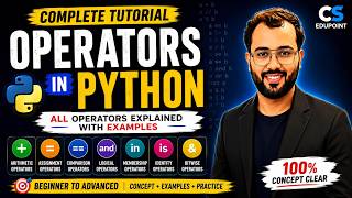 Python Operators Complete Tutorial | All Operators Explained with Examples | Python Course