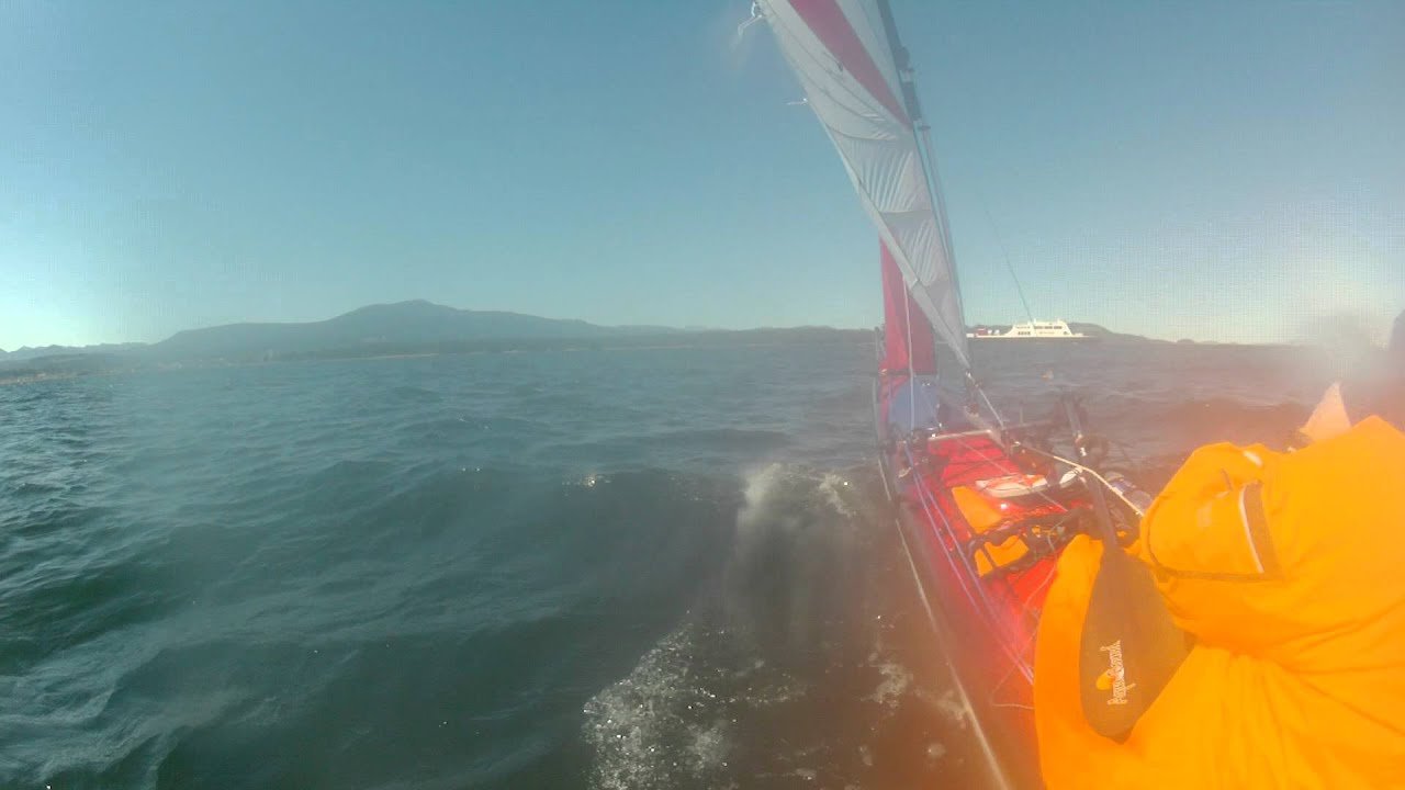 kayaksailing my Seaward's Passat G3 outside Nanaino