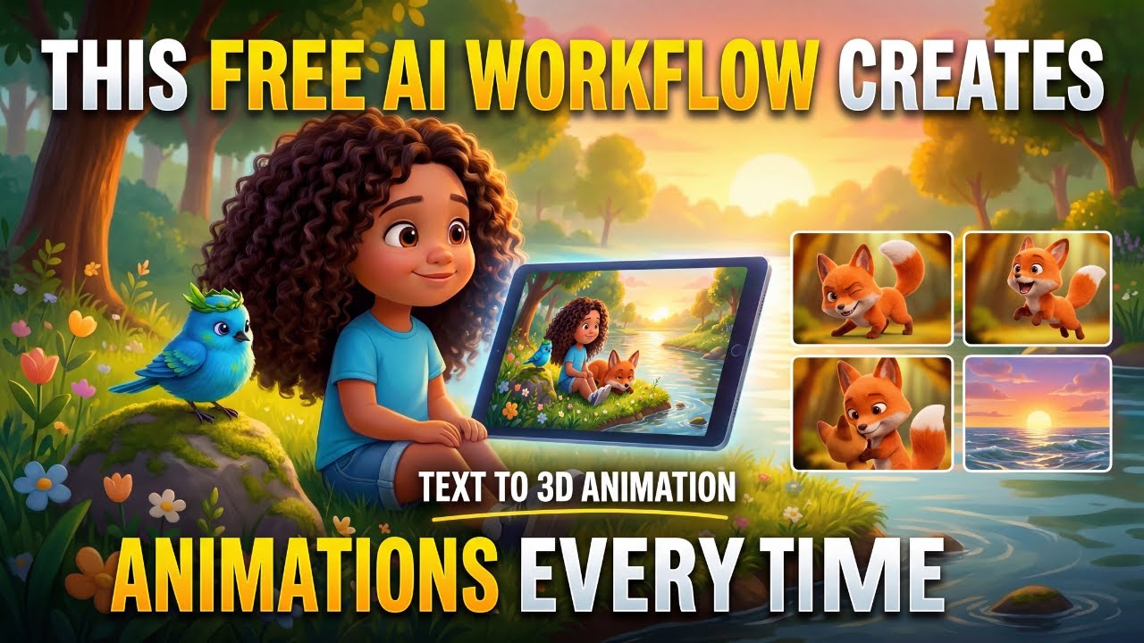 This FREE AI Workflow Creates Perfect 3D Animations Every Time