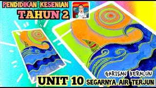 Pendidikan Kesenian Tahun 2 Unit 10 Segarnya Air Terjun Garisan Beralun Teknik Resis Ms 86