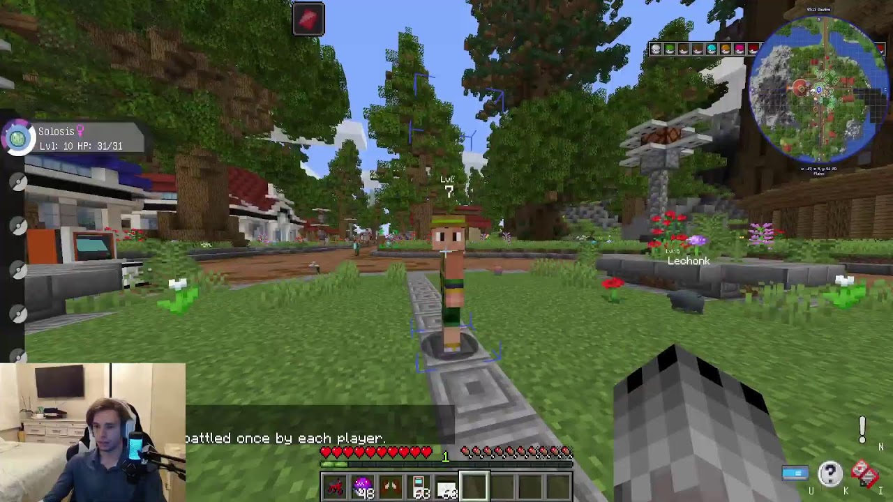 Pixelmon Nuzlocke 1 Pokemon 1 Life Challenge Map 8 Gyms+Elite4