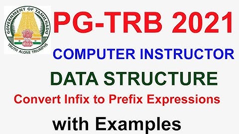 TRB  Computer Instructor Data Structure infix to prefix Expression| Computer Instructor  Notes