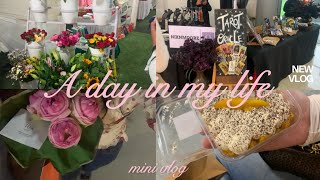 [mini vlog🍓] a day in my life , pop-ups, flowers,food ₍^. .^₎⟆ 🧸ྀི NE