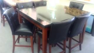 Steve Silver Real Marble Pub Set
