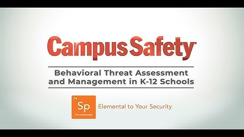 Student Behavioral Threat Assessment and Management for K-12 Schools