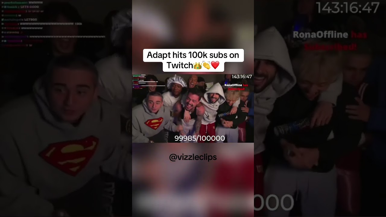 Adapt hits 100k subs on Twitch👑👏❤️