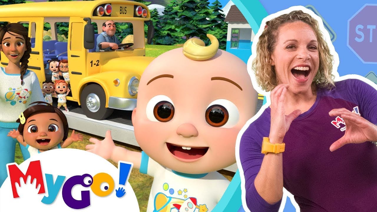 Wheels on the Bus + MORE! | CoComelon Nursery Rhymes | Sign Along - MyGo! Sign Language for Kids