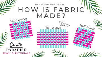 Learn How Fabric is Made - Plain Weave, Twill Weave and Satin Weave