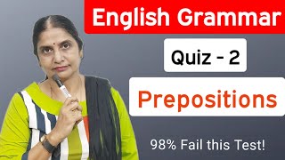 Test your knowledge on Prepositions |  English Grammar quiz -2 | Prepositions based Quiz screenshot 4